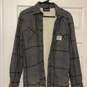 Men’s The Hundreds Flannel Jacket. Size Small. Gray.